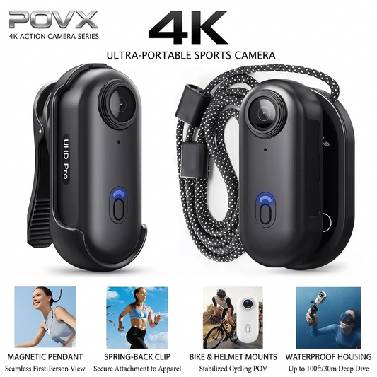 POVX™ Pro 4K: Ultra-Compact Magnetic Action Cam (+ Free 64GB Memory Card & Free Shipping)